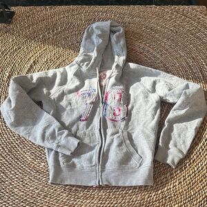 Junior Girls Cute Cotton Zip Up Sweater / Jacket